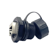 Conector feminino para fêmea.6 RJ45 com tampa